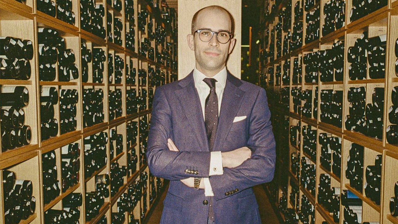 Gabriel Di Bella in the cellar of Eleven Madison Park